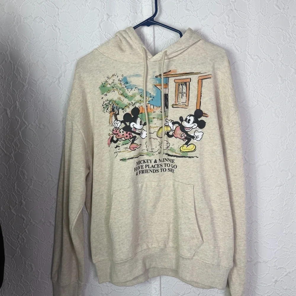 Disney Mickey Minnie Places To Go Graphic Hoodie Large - Picture 5 of 7